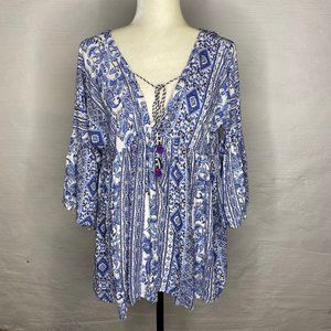 Alter'd State top size L Blue boho style